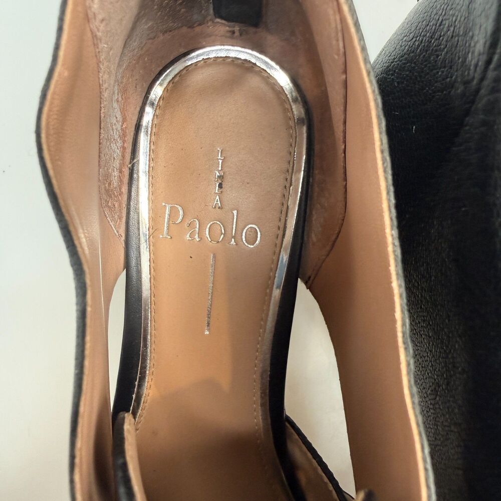 Linea Paolo Freshton Women's 7.5 Black Leather Wedge Sneaker Boots EUC - Picture 12 of 16